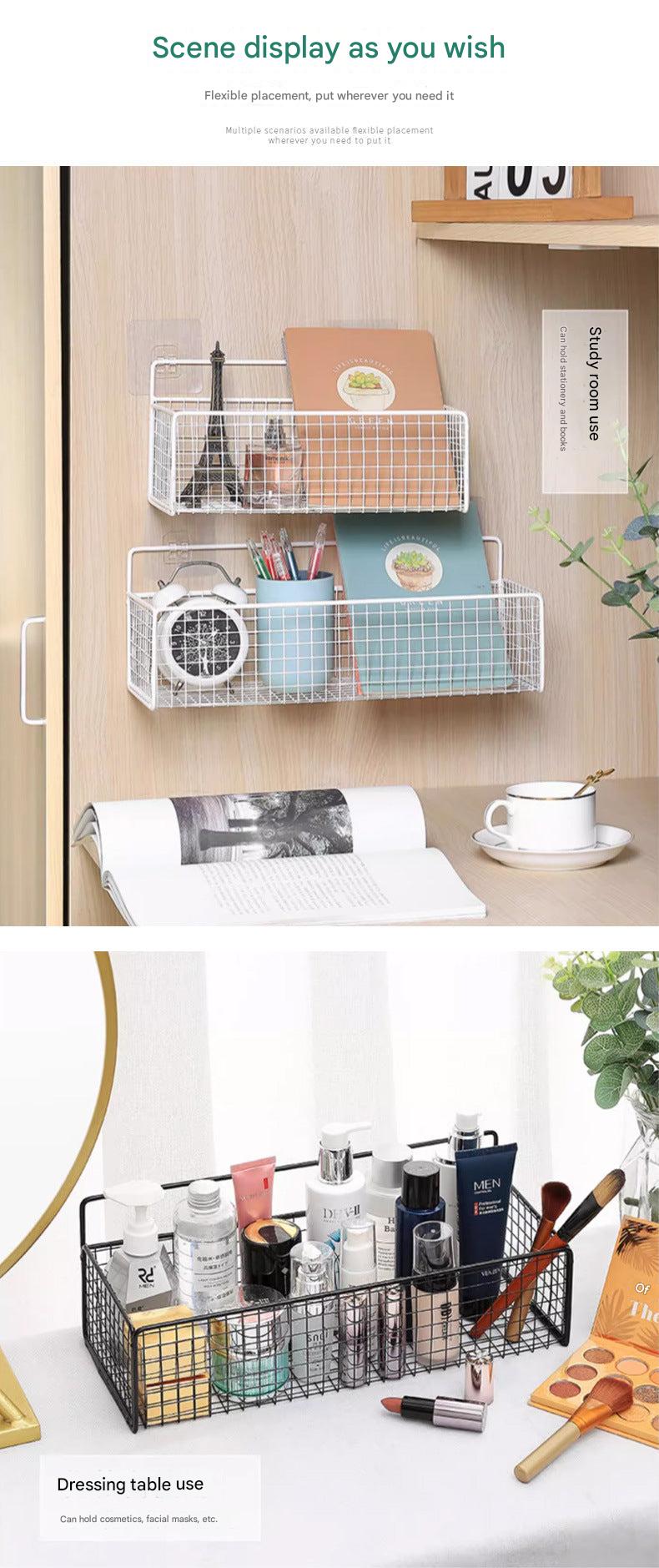 simple white adhesive shelf for bathrooms