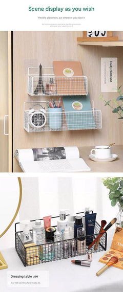 simple white adhesive shelf for bathrooms