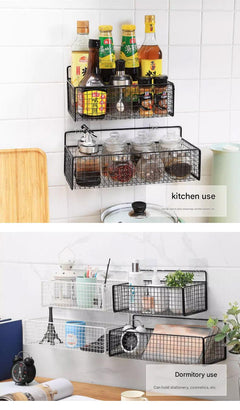 adhesive bathroom shelf in black colour