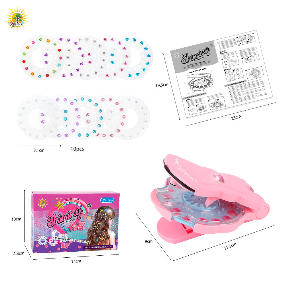 Colorful gem stickers for kids' hair decoration