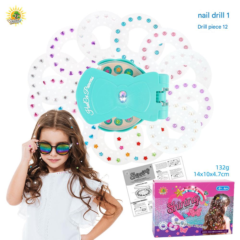Children enjoying DIY hair decoration