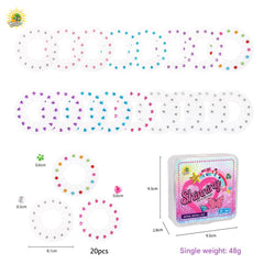 Different colour options of gem stickers