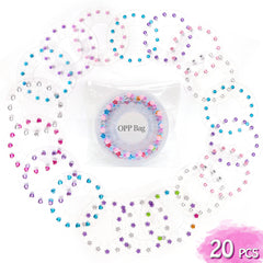 Girl showcasing her styled hair with gems