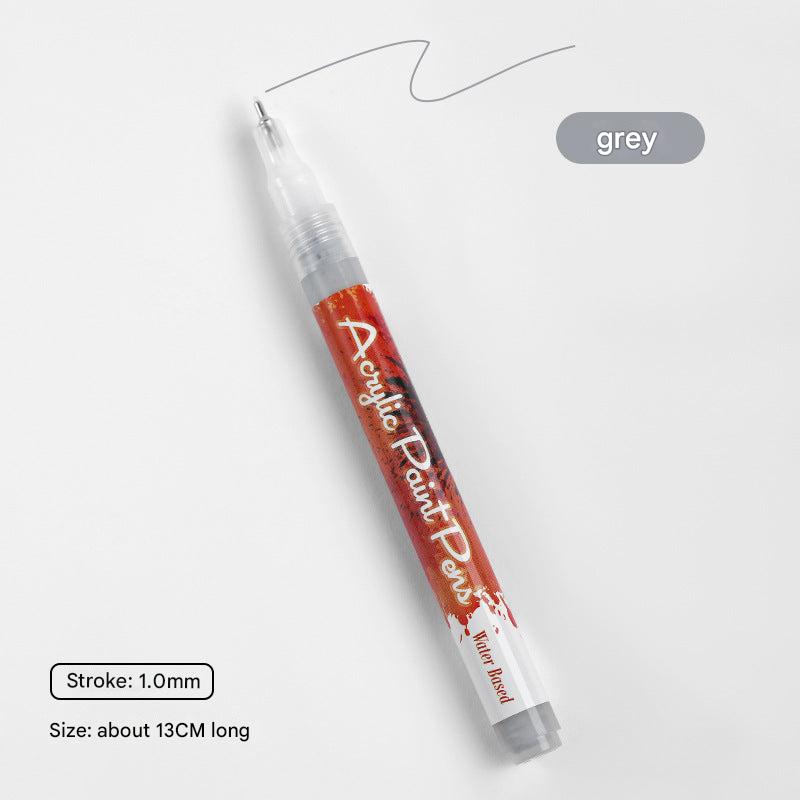 Close-up of orange gradient French manicure pen