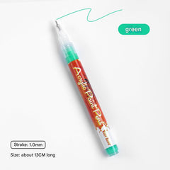 Brush tip nail art pen for precision designs
