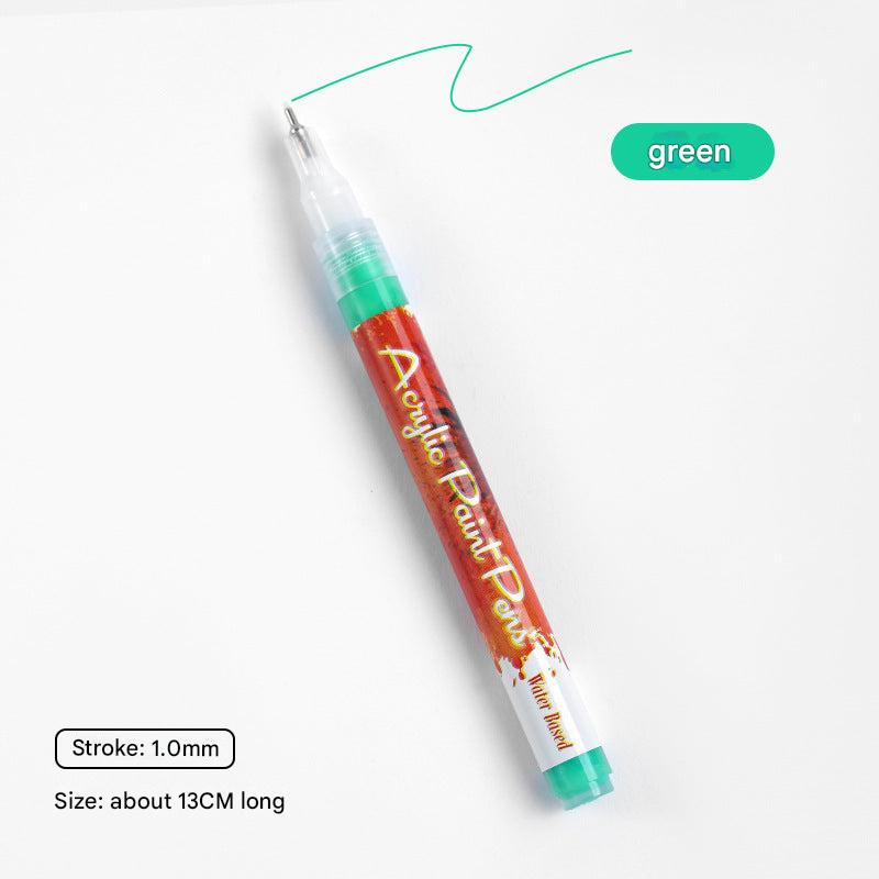Brush tip nail art pen for precision designs