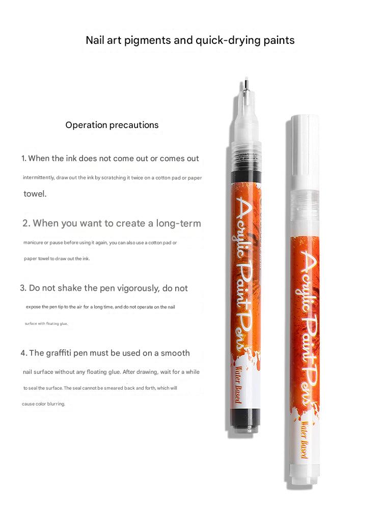 Simple application process of nail art pen