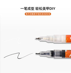 Detailed brush tip for creative nail designs