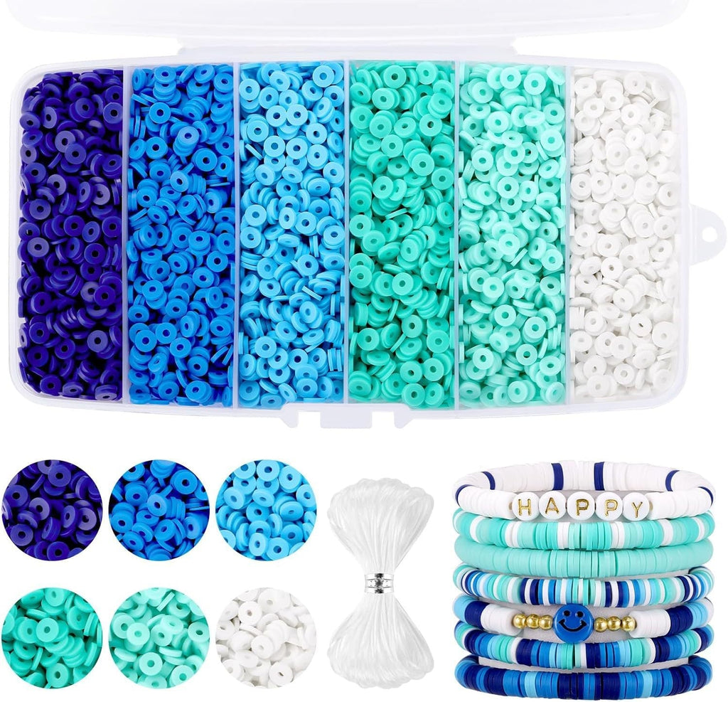 Colourful polymer clay beads for creative use