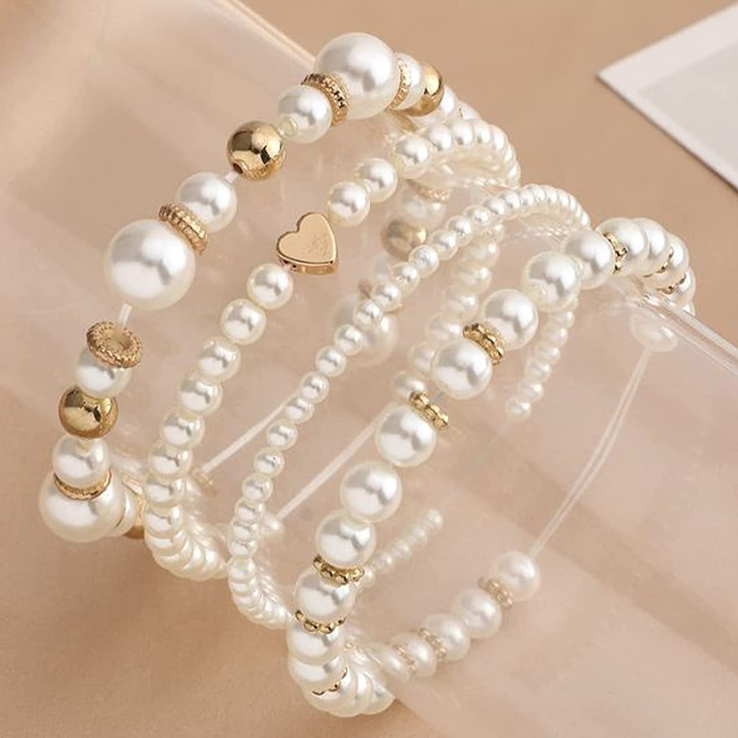720-piece pearl star spacer beads kit for jewellery making
