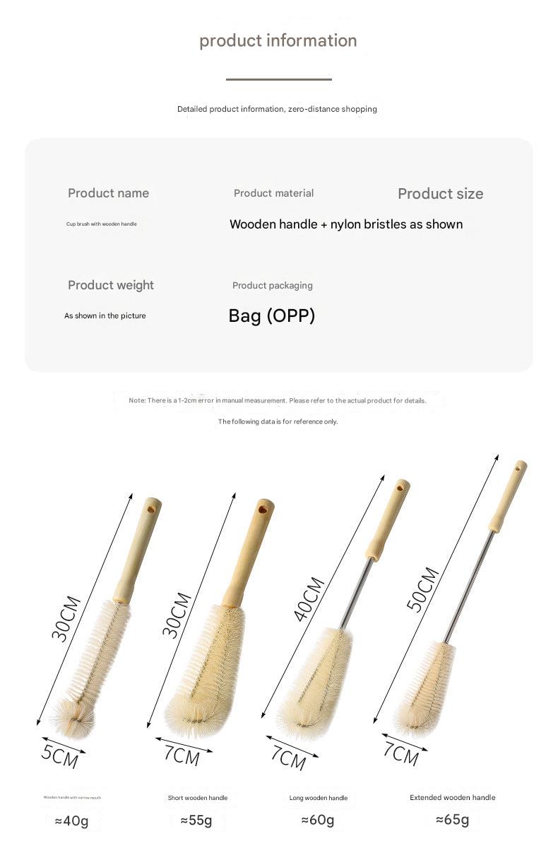 Eco-Friendly Wooden Bottle Brush Set - Image 2