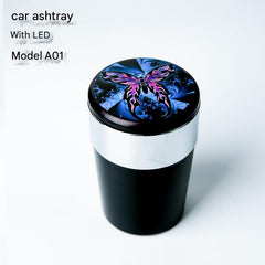 LED-Illuminated Car Ashtray side view
