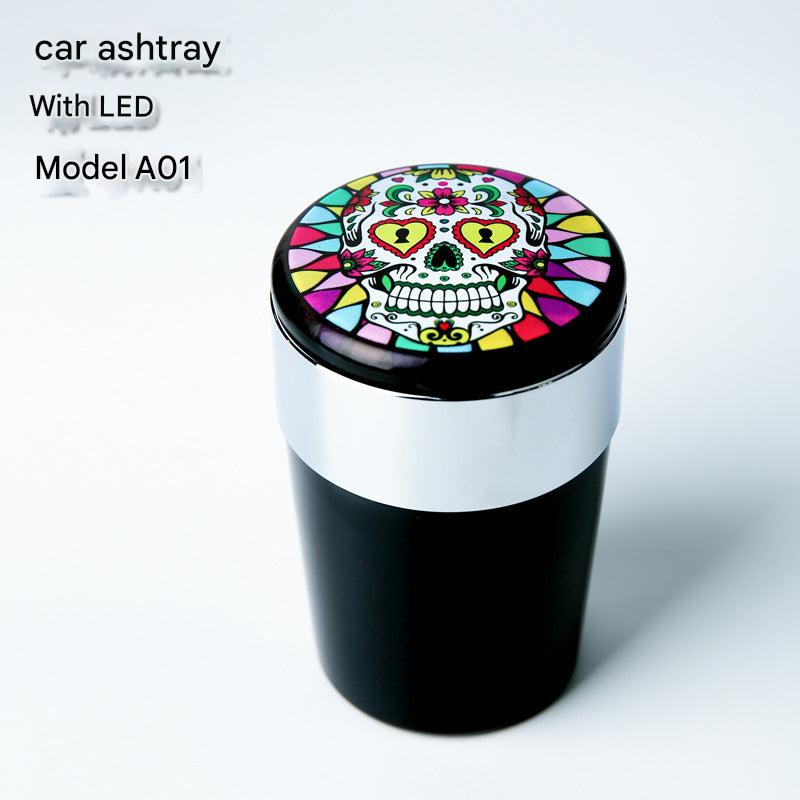 LED-Illuminated Car Ashtray different colours