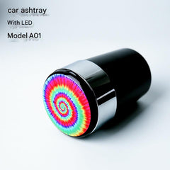 interior of car with LED ashtray