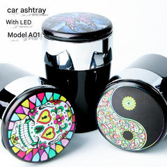 LED-Illuminated Car Ashtray front view