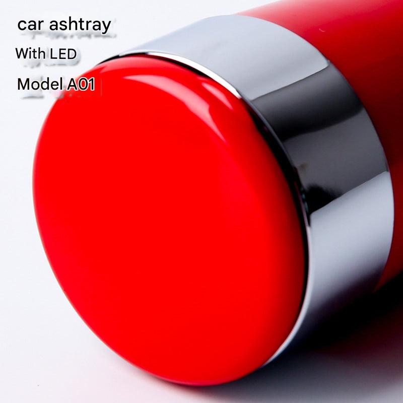 LED-Illuminated Car Ashtray in vehicle use