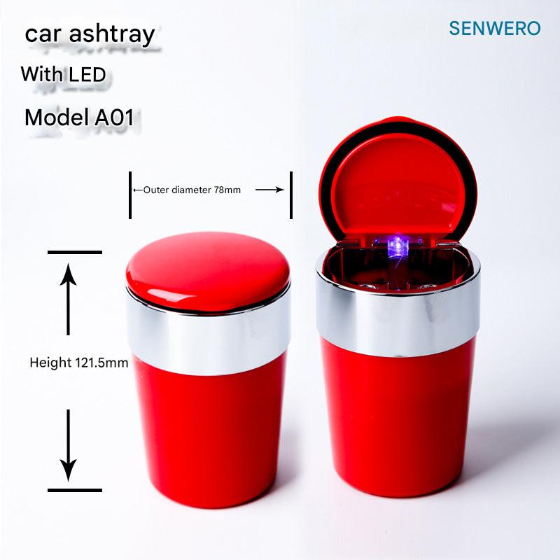 LED-Illuminated Car Ashtray side view