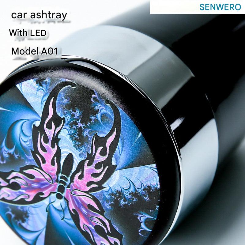 LED-Illuminated Car Ashtray different colours