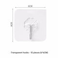 clear adhesive hook demonstrating weight support