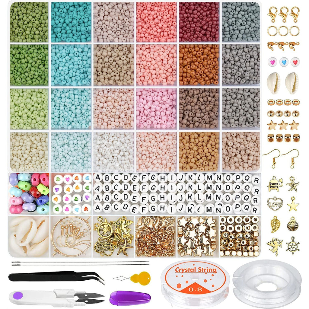 Showing detailed closeup of colourful clay beads