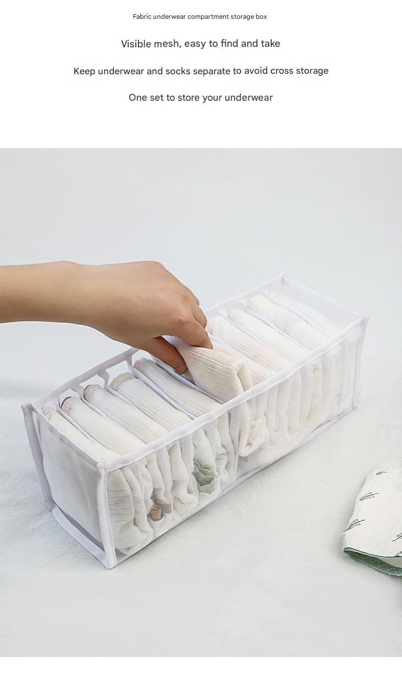 Compartments of the drawer organizer for underwear