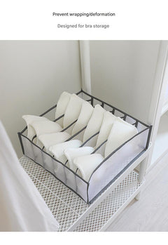 Nylon underwear organiser in modern bedroom setup