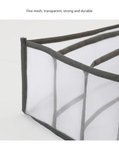 Close-up of nylon material underwear organiser