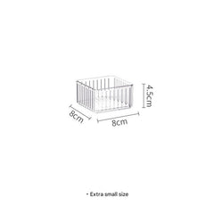 Stackable transparent organiser box for cosmetics