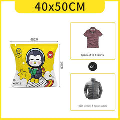 Large vacuum storage bag for clothes and bedding
