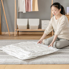 Vacuum storage bag for bedding compression