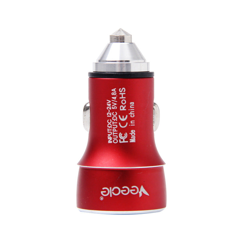 LED light feature of the car charger
