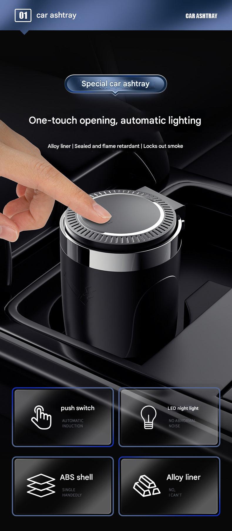 Compact ashtray fitting in car cup holder Image 6