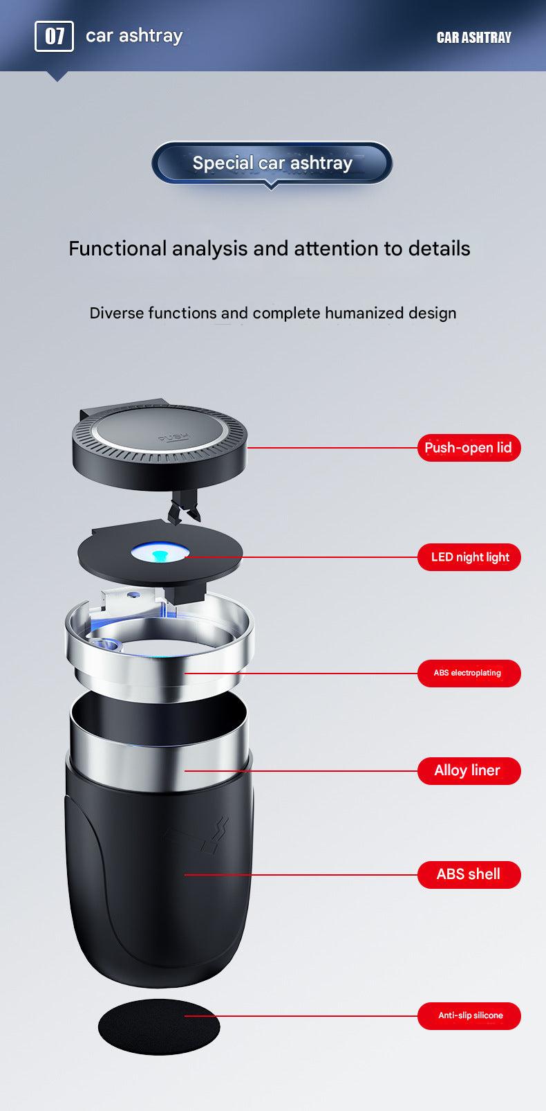 Sporty design of the Portable Car Ashtray Image 2