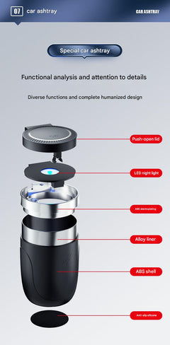 Sporty design of the Portable Car Ashtray Image 2