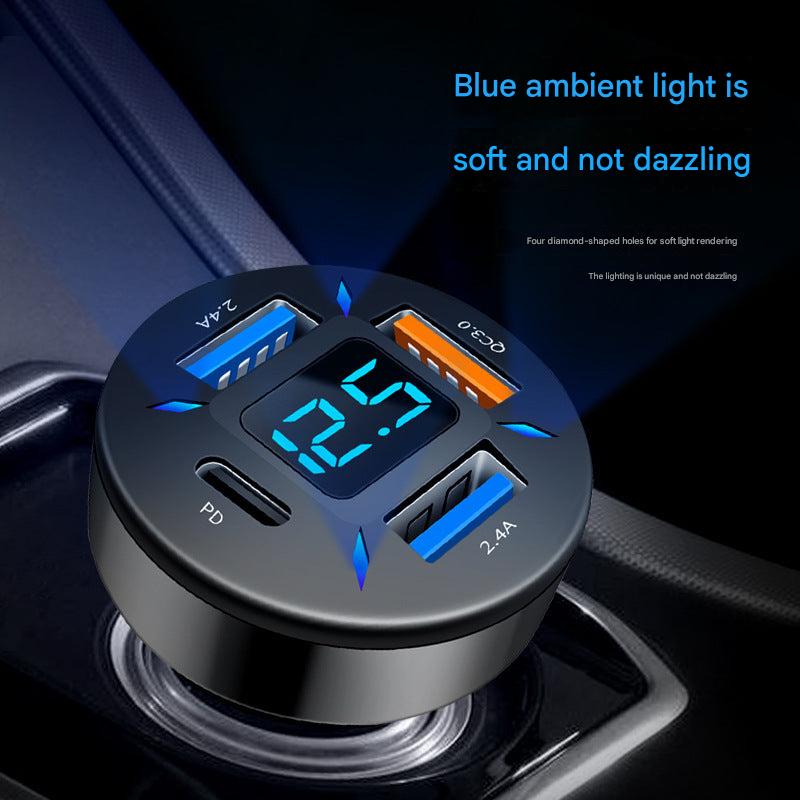 close-up of 66W fast car charger
