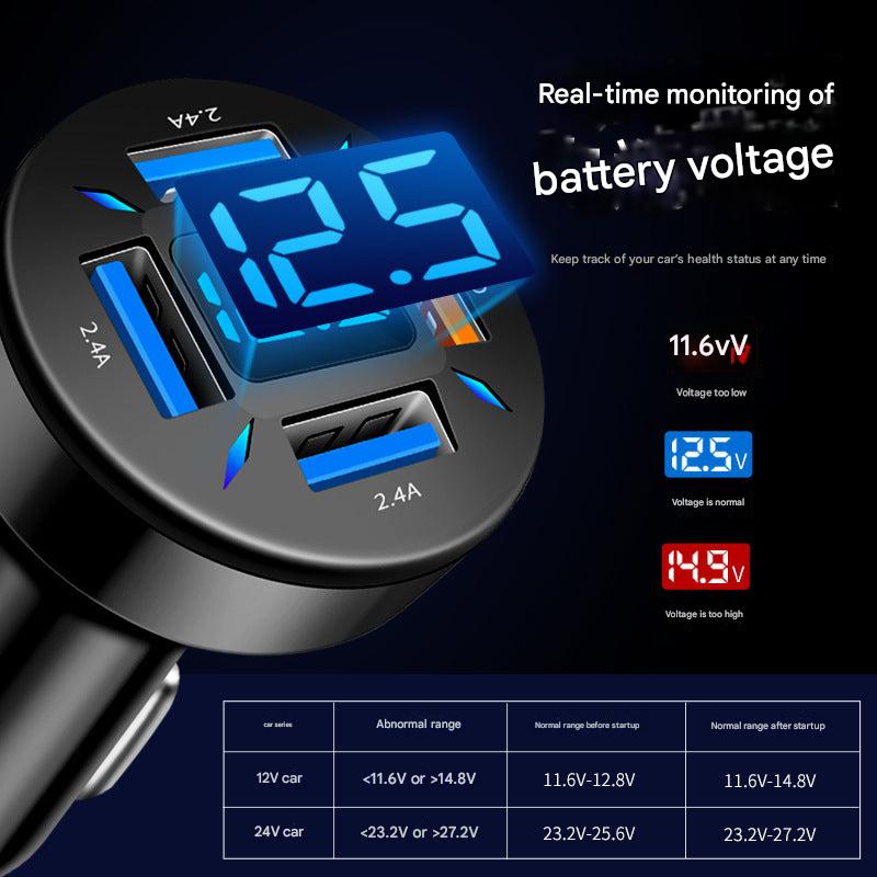 compact design of USB charger for car