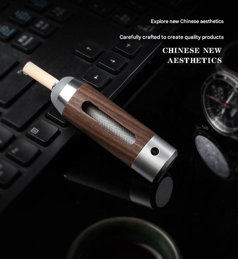 Black portable smokeless car ashtray