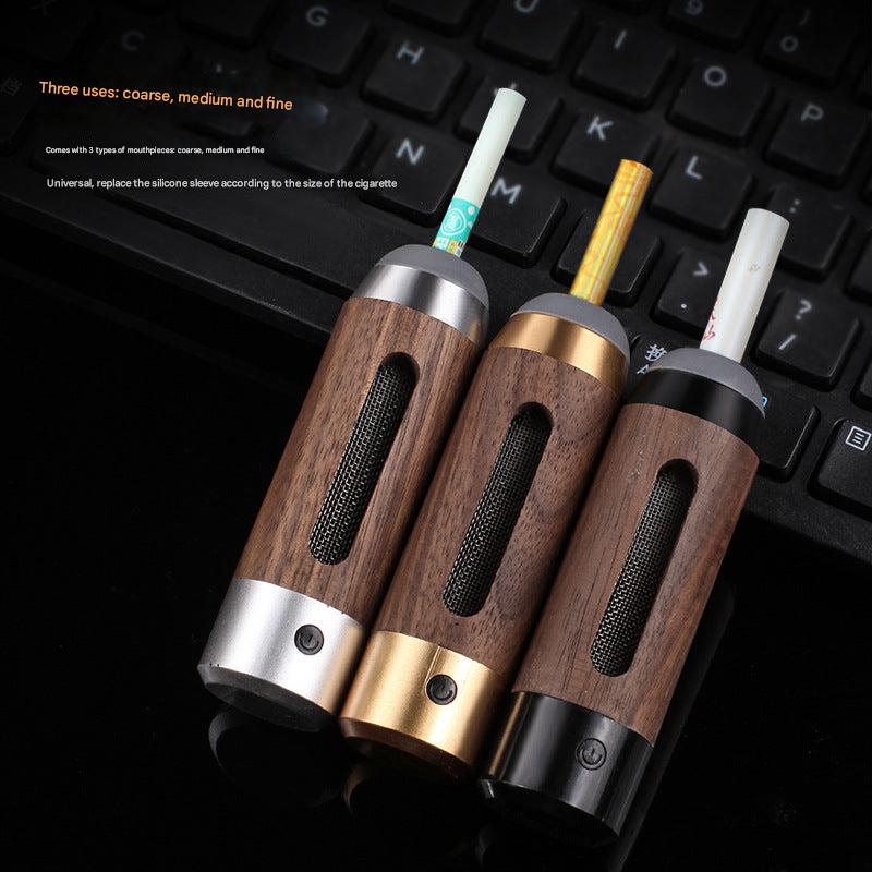 Black portable smokeless car ashtray