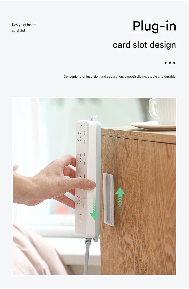 installation image of power strip holder on wall