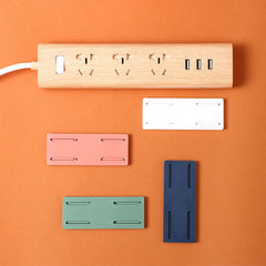 installation image of power strip holder on wall