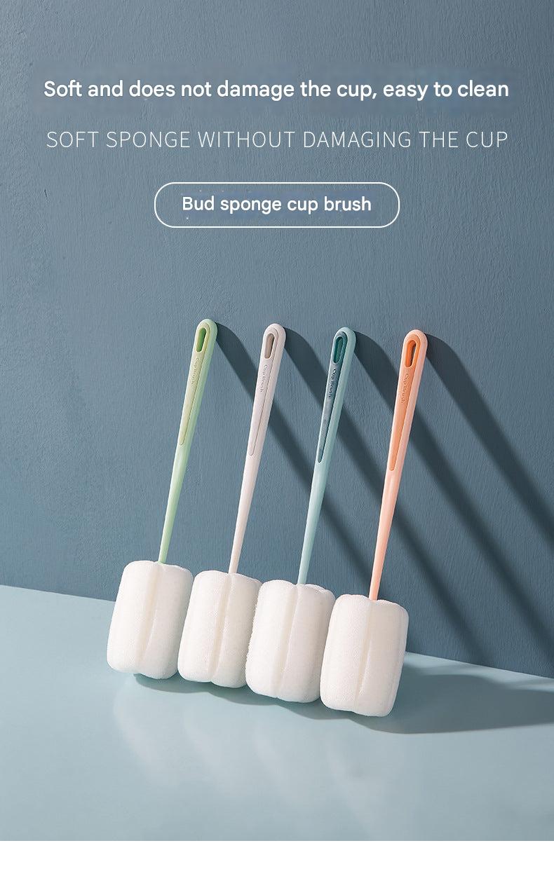 Multifunctional long-handle sponge brush with blue handle