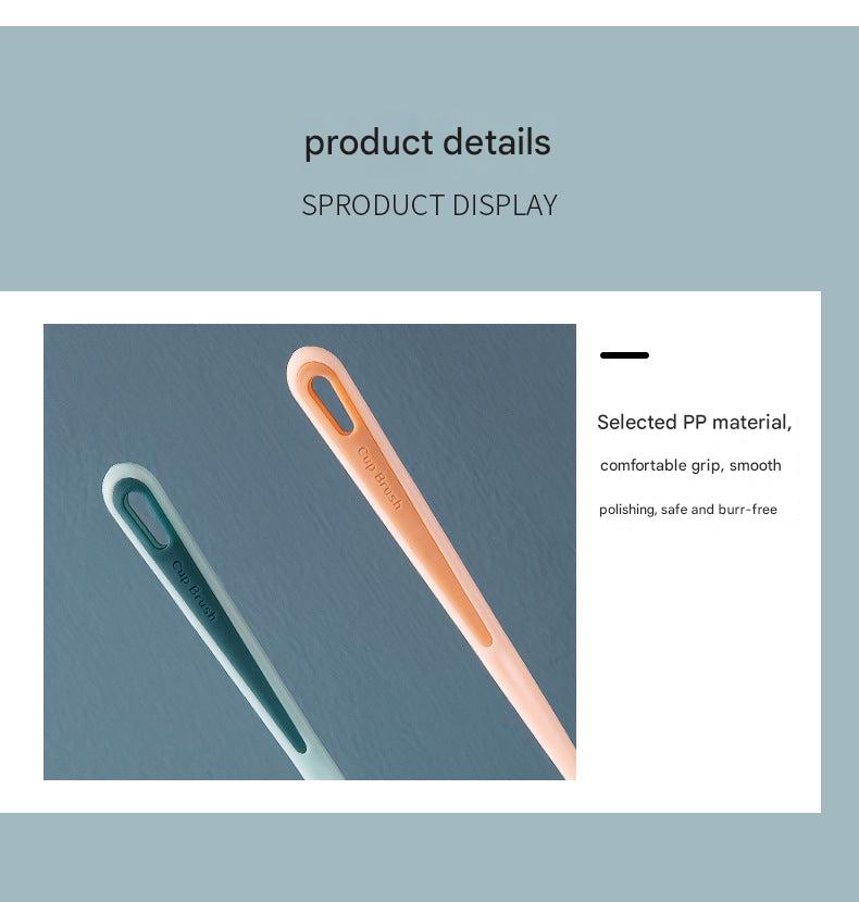 Long-handle sponge brush in white for cup cleaning