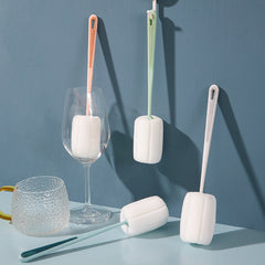 Multifunctional long-handle sponge brush with green handle