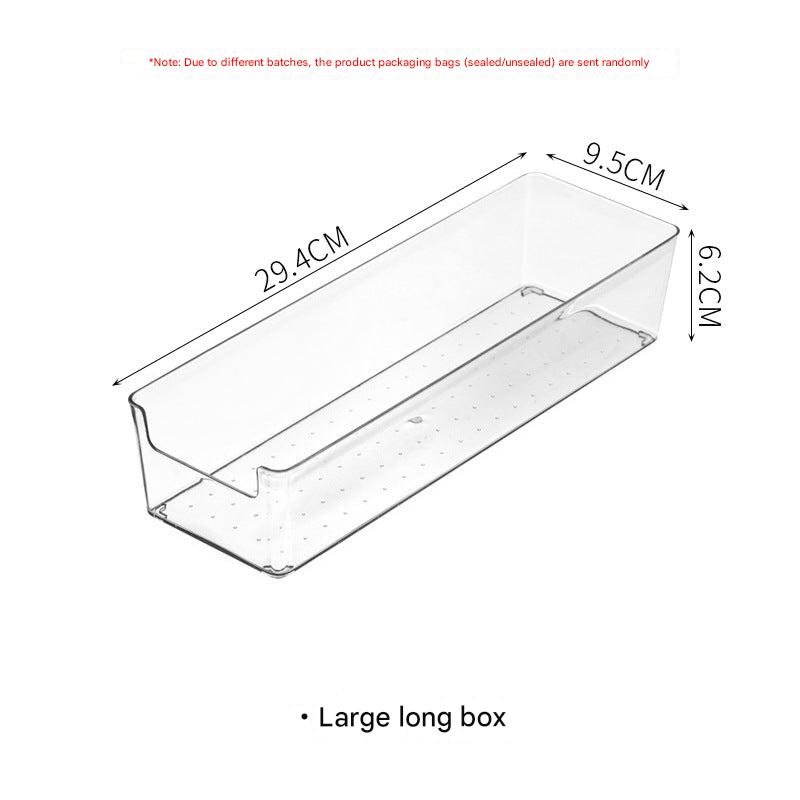 transparent drawer compartments stacked
