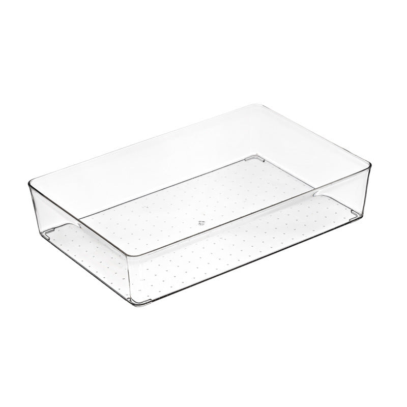 clear drawer storage box with compartments