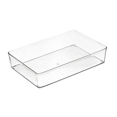 clear drawer storage box with compartments