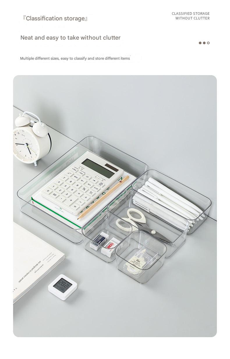 Durable transparent organiser for office supplies