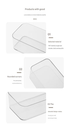 Transparent stackable storage with optional logo imprint