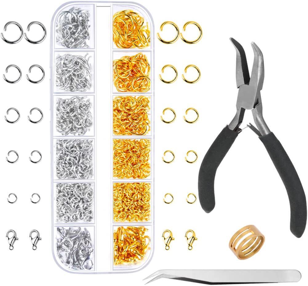 overview of 12-piece DIY jewellery kit