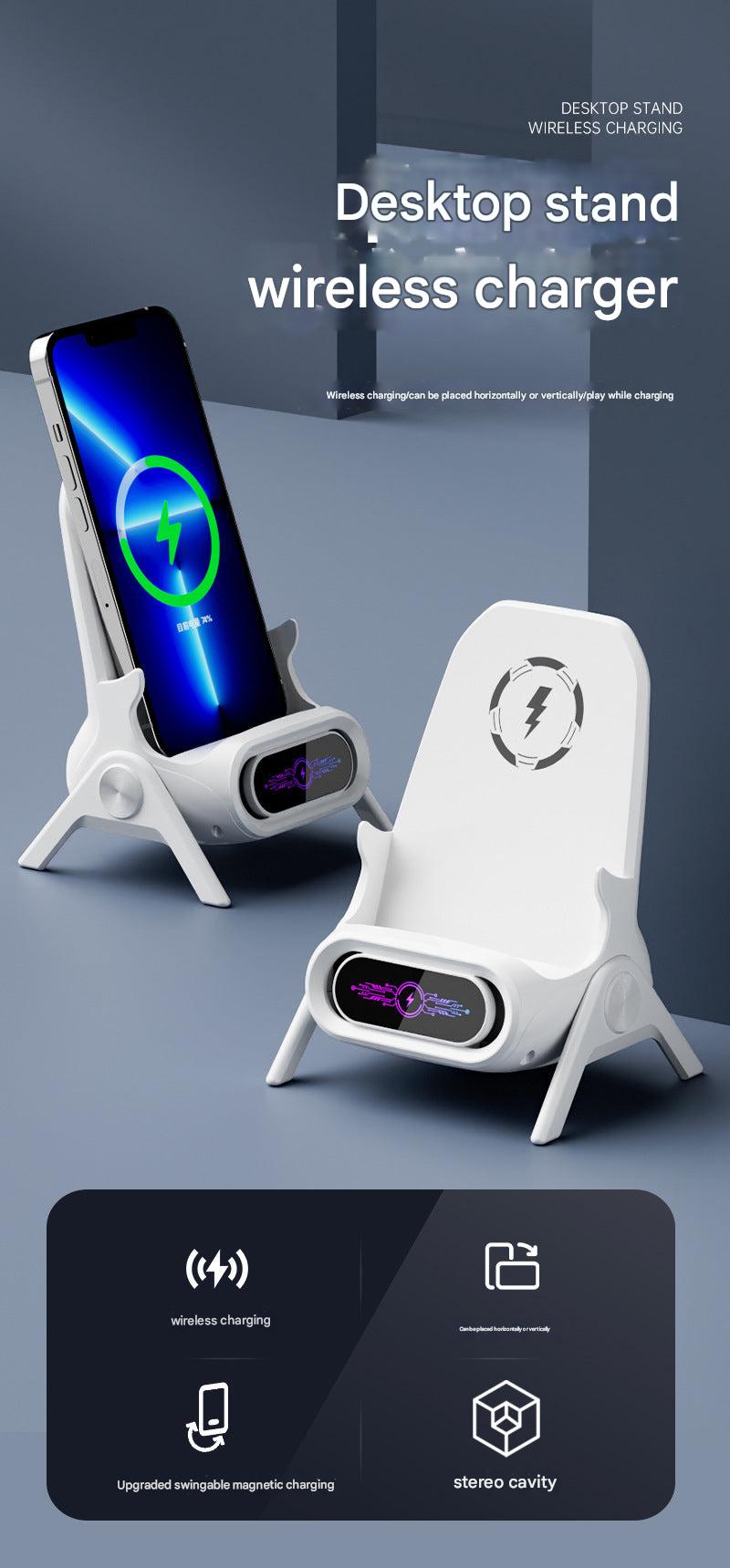 Adjustable phone holder at a desk setup